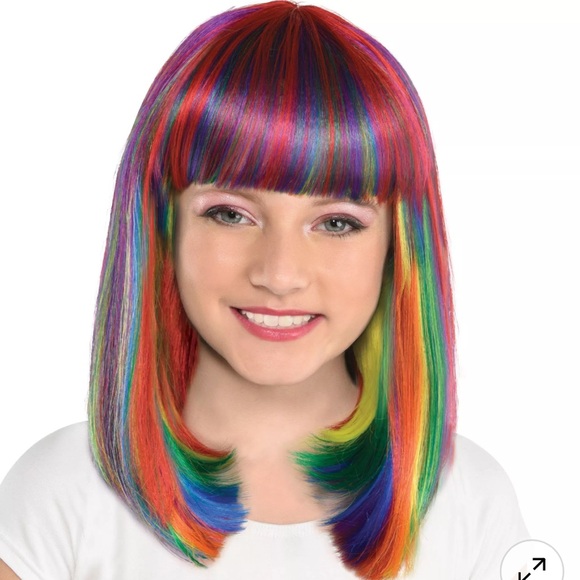 Vibrant Rainbow Wig for Women - Picture 1 of 4